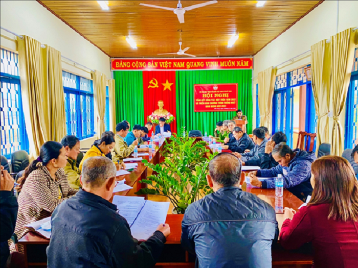 Uỷ ban MTTQ VN xã Dliê Yang tổng kết công tác Mặt trận năm 2022, triển khai chương trình thống nhất hành động năm 2023.